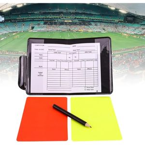 Cartões de árbitro de futebol de futebol define o árbitro Red e Amarelo Cartões com carteira de pontuação Folhas de notebook Acessórios Juiz