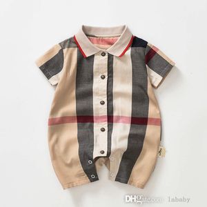 Yeni doğan tasarımcı kıyafetleri bebek tulum mektubu baskılı yuvarlak boyun uzun kollu tırmanış takım elbise yazılar yaz gündelik çocuklar oyun kıyafetleri