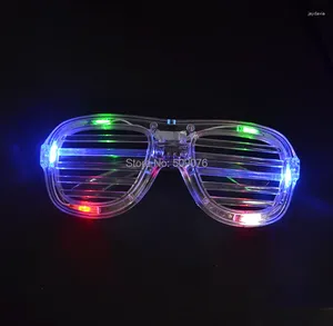 Parti Dekorasyonu 2pcs 3Mode Light Up Gözlükler yanıp sönen Led Deklanşör Gözlükleri Noel Cadılar Bayramı Malzemeleri