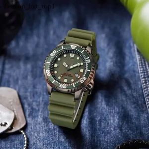 Горячая распродажа Relojes Montre Luxe Original Citizens Promaster Eco Drive Мужчины часы Green Dial Date Watch High Caffice Designer Mens Watch 1587