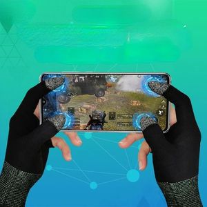 Mobil oyun ter geçirmez parmak eldivenleri dokunmatik ekran parmak kolları