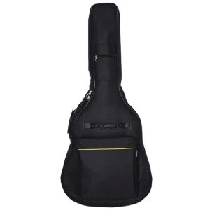 Çantalar 40/41 inç akustik gitar çantası çift kayış su geçirmez pamuk yastıklı siyah 40 