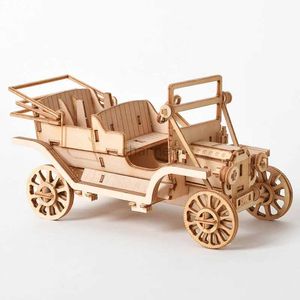 3D головоломки лазерные резки DIY Парусной корабль поезда самолеты игрушки 3D Деревянные головоломки Модель модели наборы стола для детей детей 240419