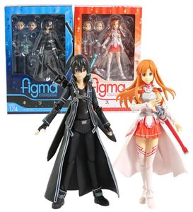 Sword Art Online Kirito Kazuto Figma 174 Asuna Figma 178 PVC -фигура Коллективная модель игрушка X050327653503143