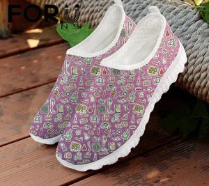 Sıradan Ayakkabı Forudugns Ekipman Bakım Deseni Kadın Mokakçıları Bayanlar İçin Bahar Nefes Alabilir Örgü Düz Hafif Kayma Ayakkabı