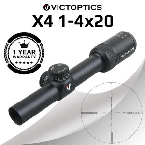 SCOPES VICTOPTICS X4 14X20 Av Tüfekkop Teleskopik Optik Görme Atış Kapsamı Airsoft Hava Tüfek Rimfire .22LR .177HMR .223 5.56