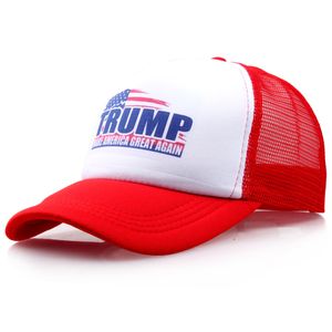 Trump Hat Party Hats Açık Hava Spor Beyzbol Kapağı ABD bayrakları Amerika'yı Tekrar Harika Yapın Trump Mesh Hats