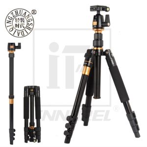 Aksesuarlar Beike QZSD Q555 Profesyonel Alüminyum Alaşım Tripod Kiti Monopod Ballhead Q.R. DSLR Kamera için Plaka Işık Kompakt Taşınabilir Stand