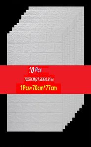 10 ПК наклейки на стенах PE FOAM SELLADSIVE Оболочные обои и приклеивание 3D Art Wall Panels для гостиной спальни Фоны Стена Dec8628828