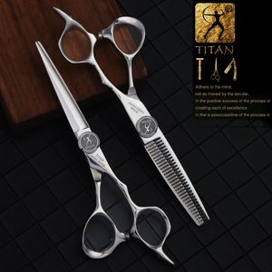 Titan Professional Hairdresser Scissors Scissors Scissors Scissors Hairdress Wair Swinning Set из 5,5 6,0 дюйма Japan440c Steel 240418