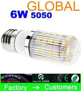 Прохладная белая светодиодная кукурузная лампа 5050 SMD 36 Светодиодный светодиод 6 Вт крышка E27G9E14 Реал высокоэлектростанции Home Lamp 85V265V на S6123588