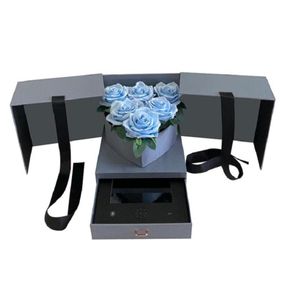 Бумажная упаковка коробка свадьба цветочный сердечный сердечный подарок световой дисплей 7 -дюймовый видео HD Подарочная коробка LCD245S7288511111111111111111111111111111111