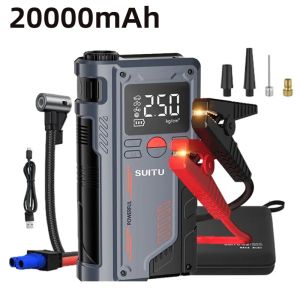 Taşınabilir Araba Atlama Başlangıç ​​Hava Pompası 4 In 1 150 PSI Hava Kompresörü Powerbank Booster Otomobil Başlangıç ​​cihazı Otomotiv Lastik Şişiricisi