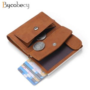 Кошельки Bycobosy RFID Anthefteft Men Smart Wallet Credit Card Porte Carte модная карта корпус паспорт держатель монеты Unisex
