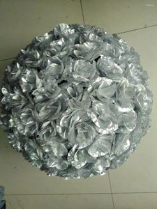 Flores decorativas Spr Spring Wedding Kissing Flower Ball 50cm Casamento Artificial Silk Plástico Interior