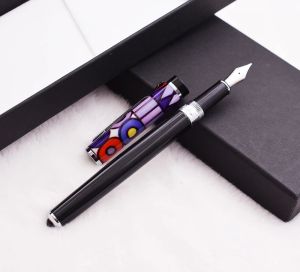Pens Yeni Duke Renkli Boyama Çeşme Kalemi Güzel Benzersiz Kalem Kapağı Kaliteli Orta Nib Hediye Kalemi Box Business Office Malzemeleri