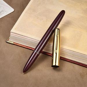 Pens Hero 616 Otantik Toptan Nostaljik Çeşme Kalemi 6162 Altın Klips Kapak Mürekkep Pen Iridium İnce Nib 0.5mm Hediye Kalemi Yazmak İçin