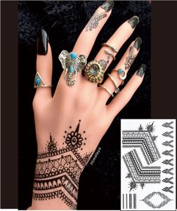 BH09 Временные черные классические хенны водонепроницаемые женские татуировки 3598267
