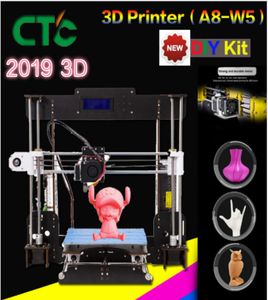 CTC A8 3D Yazıcı Yüksek Doğruluk Masaüstü PRUSA I3 DIY KIT LCD Ekran Yazıcı Kendi Kendine Montaj Özgeçmiş Güç Kamarası Baskı2310963