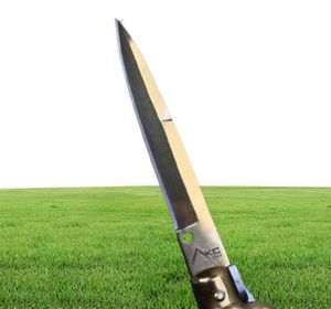 Продвижение 9 -дюймового итальянского антикварного прыжкового ножа Mafia Ivory 440C Белая ручка золота -меча лезвия самостоятельное тактическое нож Out3415027