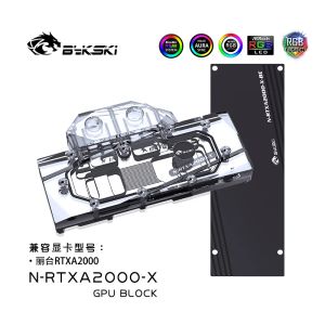 Охлаждение байкски GPU Использование блок -блок для видеокарты Headtek RTXA2000 Акриловая медная радиатор холодильник/ RGB SYNC NRTXA2000X