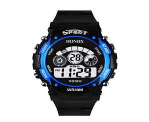 Fashion Honhx Children Boys Girls Led Head Watch Electronic Multifuntion Luminous Gift Party Student Watches ST0046156285