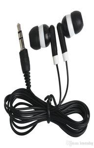 Evrensel En Ucuz 100 PCS/Lot Tek Kullanımlık Siyah Renkli Kulak İçi Kulaklıklar İPhone 4 5 6 Kulaklık MP3 MP4 MP4 3.5mm O DHL Free7286632