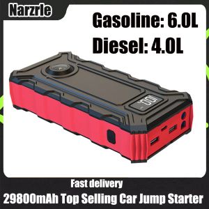 29800mAH Araba Atlama Başlangıç ​​Taşınabilir 1200A Otomatik Pil Booster Şarj Cihazı Aydınlatma Araba Acil Durum Güçlendirici Güç Bankası Başlangıç ​​Cihazı