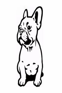 147 см. Французская бульдогская собачья наклейка виниловая наклейка на кастрюлю окна Дверь Стена Стена Шишнее Blacksilver CA10246294714