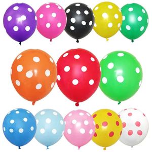 Kalın lateks renkli 100pcs/lot polka nokta balonlar Iatable hava topları düğün festivali parti balon dekor th1233