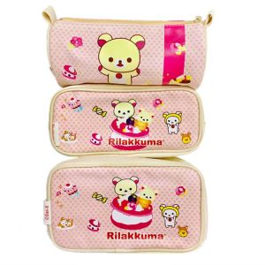 Kılıflar Sevimli Rilakkuma Kalem Kılıfı Pouch Anime Bear Kawaii Okul Kalem Kılıfları Çocuklar için