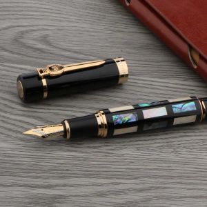 Ручки роскошные Jinhao Hell Carving Fountain Pen Metal Copper Twist S Golden Ink Pen Signatur