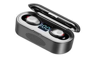 Новые наушники F9 Bluetooth 50 наушников Tws Hifi Mini Inear Wireless Learbuds 6D Sound Speaker Sports Hearset3737626