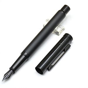 Ручки Hongdian Forest Series Classic Fountain Pen Black White Metal Reticulated EF/F Nib Office School Написание чернильных ручек высокое качество