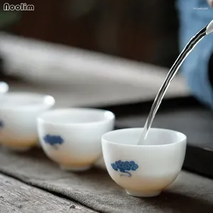 Чайные чашки Нулим керамическая ручная окрашенная винтажная магистральная чашка белая глазурная чашка фарфоровая водяная кружка офисная посуда