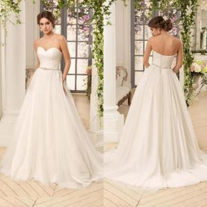 Eleganti abiti da sposa in tulle a dolcezza eleganti con avorio in pizzo a ghiottone vestido de noviva