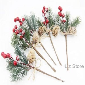 Beeren Zedernbaum -Dekor Weihnachtssimulation Bouquet Home Dekoration Weihnachts -Ornamente Ormosia Blengst