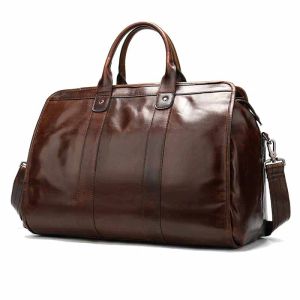 Çantalar luufan moda gerçek deri seyahat çantası adam kadınlar hafta sonu seyahat tote inkiye duffle çanta el bagaj erkek büyük el çantaları kırmızı