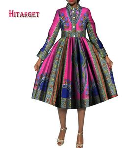 Moda tarzı Afrika Baskı Elbiseleri Kadınlar Bazin Riche Geleneksel Afrikalı Kadın Giyim Zenli Kadınlar Artı Beden Dresswy39523822389