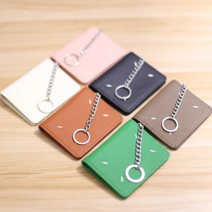 Держатели Cowhide Universal складной кошелек многокарсовый слот с четырьмя угловыми швейными модами простая сумка с небольшими изменениями сумка для визитной карточки.