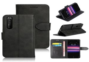 Крышка TPU Черный мягкий силикон для Sony Xperia 5 II кожаный флип -кошелек Case1523811