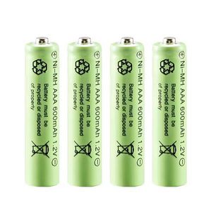 AAA Şarj Edilebilir 1.2V Ni-MH 600mAH Hafif Ses Ekipmanı İçin Pil Mikrofon Uzaktan Kumanda Oyuncak Değiştirme NIMH Piller