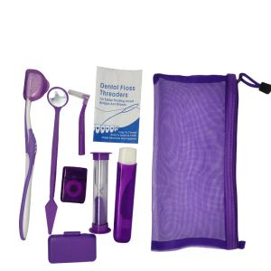 escova de dentes 8pcs kit de cuidados odontológicos ortodônticos conjunto de dentes escova dobrabledental dentes laços de pincel de uísque oral kit de limpeza braços