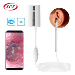 Kameralar WiFi Kulak Otoskop Tıbbi HD720P Görsel Kulak Seçici 5.5mm Mini Kablosuz Muayene Otoskop Kulak Tüneli Kamera Android PC iOS