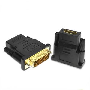 2024 DVI-HDMI uyumlu adaptör iki yönlü DVI D 24+1 Erkek-HDMI uyumlu dişi kablo konektörü dönüştürücü DVI ila HDMI adaptör