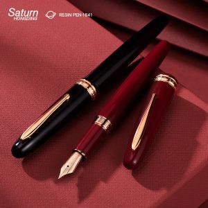 Pens Lt Hongdian 1841 Fountain Pen Limited Iridium EF/F/Red/Black Office Business Письменная пера для подарока