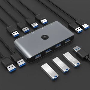 USB 30/USB 20 квм. Селектор коммутатора для 4 компьютеров обмен 4 USB -устройства USB 30 Периферийного переключателя Адаптер концентратор