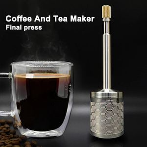 Kahve Filtre Ekranı Kamp Paslanmaz Çelik Kahve Makinesi Çay Infuser Taşınabilir Kahve Bira Final Basın Kahve Aksesuarları 240410