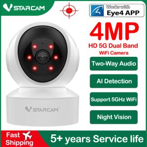 Monitors vstarcam Yeni 4MP Güvenlik HD IP Kamera WiFi Intercom Ir Night Vision Pan/Eğim Uygulaması Mobil Görünüm Hareket Alarm Bebek Kamera Smarthome