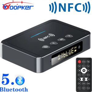 Amplificador NFC LED Bluetooth Receiver Transmissor BT5.0 FM Estéreo aux 3,5mm Jack RCA RCA Optical Coaxial Bluetooth Audio Adaptter TV